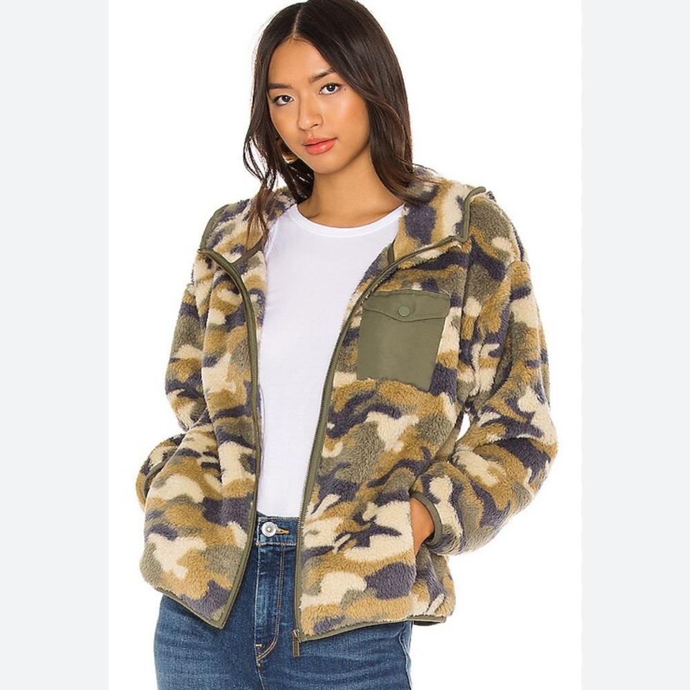 UGG Kadence Faux Fur Jacket in Camo